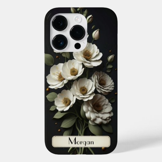 Coques Case-Mate iPhone Élégante fleur 3d Fleur sauvage moderne (Verso)