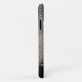 Coques Case-Mate iPhone Élégante fleur d'orchidée gris floral noir (Dos/Droite)