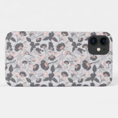 Coques Case-Mate iPhone Élégante Fleurs en gris rose féminin (Dos (Horizontal))