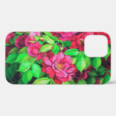 Coques Case-Mate iPhone Élégante Fleurs Florales Roses Acryliques | (Verso (horizontal))