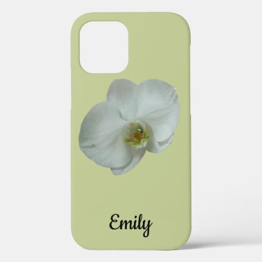 Coques Case-Mate iPhone Élégante floraison d'orchidées blanches (Verso)