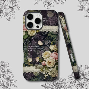 Coques iPhone 16 Pro Max Élégante floraison romantique & Ephémère dentelle