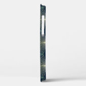 Coques Case-Mate iPhone Elégante Géométrie : Bleu Art Déco. (Verso / Gauche)