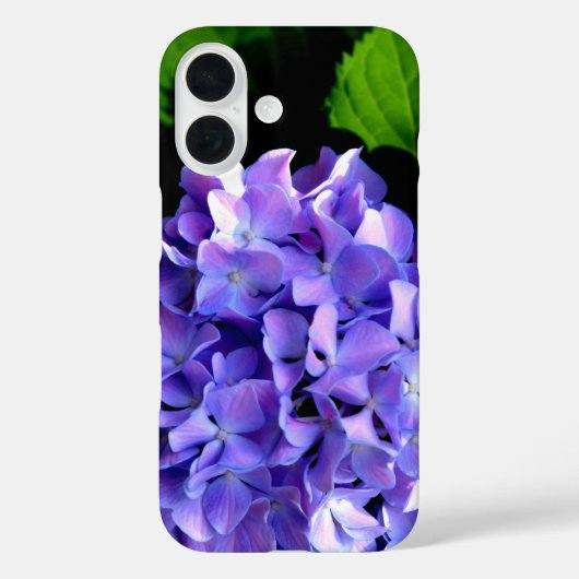 Coques Case-Mate iPhone Elégante hydrangée violette fleurie bleu pourpre (Verso)