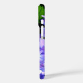 Coques Case-Mate iPhone Elégante hydrangée violette fleurie bleu pourpre (Verso / Gauche)