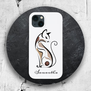 Case-Mate iPhone Case Élégante Kitty Moderne, Maman de Chat, Personnalis