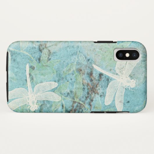 Coques Case-Mate iPhone Elégante libellule Art Turquoise (Dos (Horizontal))