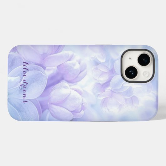 Coques Case-Mate iPhone Elégante Lilac Fleurs violettes Lumière Design (Verso (horizontal))