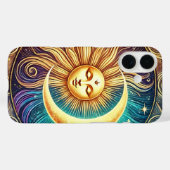 Coques Case-Mate iPhone Élégante Lune et Sun Céleste Art (Verso (horizontal))