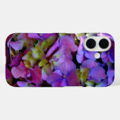 Coques Case-Mate iPhone Élégante Magenta Violet jaune Hydrangée fleurs (Verso (horizontal))