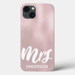Case-Mate iPhone Case Élégante mariée Rose Gold Mme Nom de famille