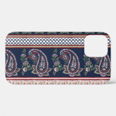 Coques Case-Mate iPhone Elégante Marine Paisley : Conception des frontière (Verso (horizontal))