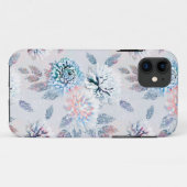 Coques Case-Mate iPhone Elégante motif rétro fleurie. (Dos (Horizontal))