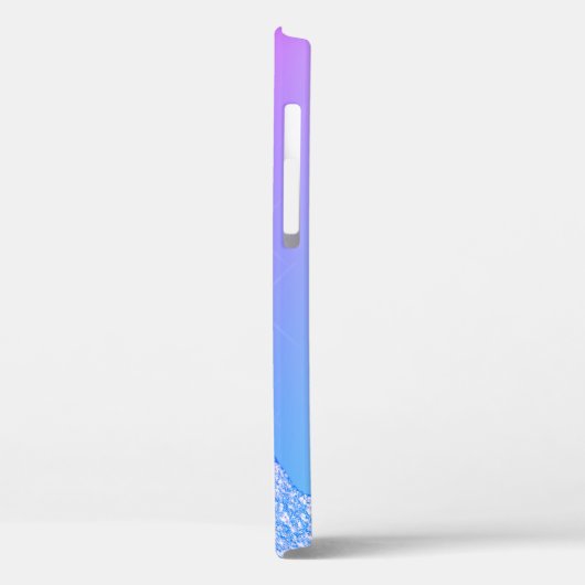 Coques Case-Mate iPhone Elégante parties scintillant bleu violet design (Verso / Gauche)