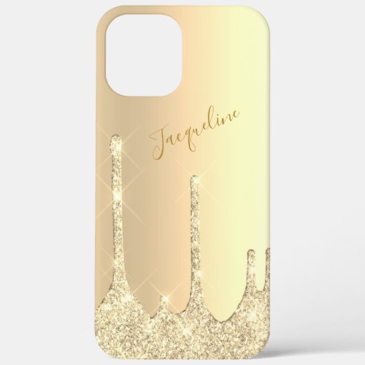 Coques Case-Mate iPhone Elégante parties scintillant dorée design (Verso)