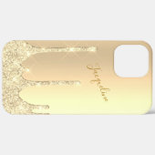 Coques Case-Mate iPhone Elégante parties scintillant dorée design (Verso / Droite)