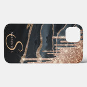 Coques Case-Mate iPhone Elégante Parties scintillant en marbre (Verso (horizontal))