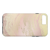 Coques Case-Mate iPhone Elégante parties scintillant en marbre doré rose e (Dos (Horizontal))