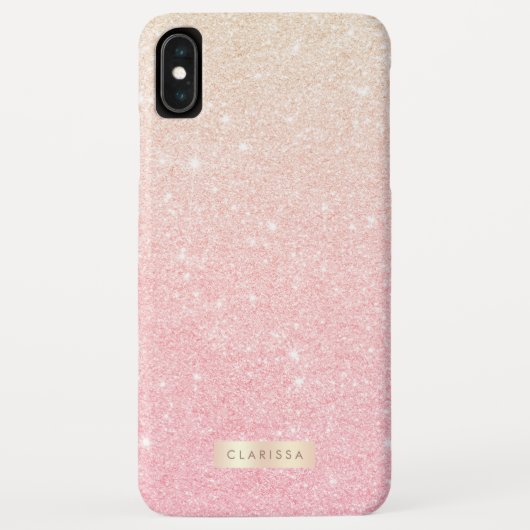 Coques Case-Mate iPhone Élégante parties scintillant en or rose à pente do (Dos)