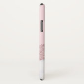 Coques Case-Mate iPhone élégante parties scintillant en or rose blanc marb (Dos/Droite)