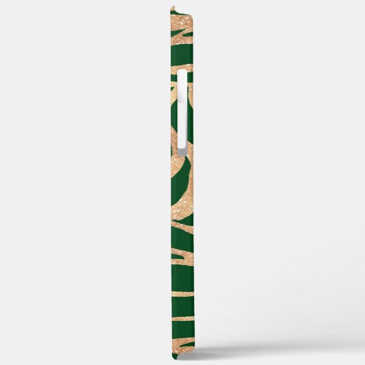 Coques Case-Mate iPhone Elégante Parties scintillant or Zebra Green Poster (Verso / Gauche)