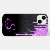 Coques Case-Mate iPhone Elégante Parties scintillant violet Parties scint (Verso (horizontal))
