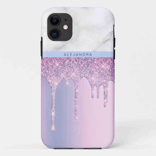 Coques Case-Mate iPhone Elégante parties scintillant violette élégante gou (Dos)
