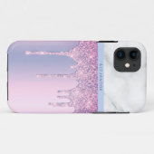 Coques Case-Mate iPhone Elégante parties scintillant violette élégante gou (Dos (Horizontal))