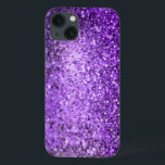 iPhone 13 Coque Élégante Parties scintillant violette et diamants<br><div class="desc">Elégante parties scintillant violette et étincelle.</div>
