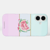 Coques Case-Mate iPhone Élégante pastèque rayée moderne (Verso (horizontal))