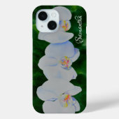 Coques Case-Mate iPhone Elégante peinture d'orchidée tropicale blanche (Verso)