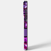 Coques Case-Mate iPhone Elégante pierre violette diamants calligraphie (Verso / Gauche)