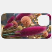 Coques Case-Mate iPhone Élégante queue de lapin séchée et florale pom-pom (Verso (horizontal))