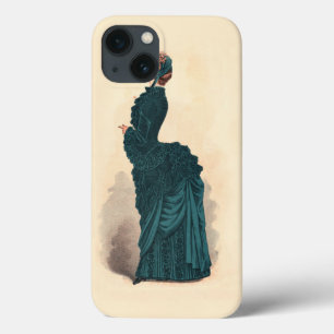Coques Pour iPhone Élégante robe victorienne bleue