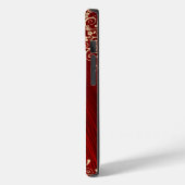 Coques Case-Mate iPhone Elégante Rouby Red Gold Swirl (Verso / Gauche)