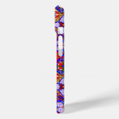 Coques Case-Mate iPhone Elégante talavera mexicaine carrelage bleu violet (Verso / Gauche)