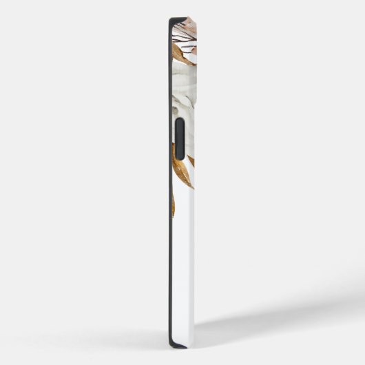 Coques Case-Mate iPhone Élégante Terracotta Florals Monogramme Nom initial (Verso / Droite)