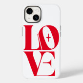 Coques Case-Mate iPhone Élégante typographie d'amour rouge (Verso)