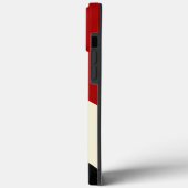 Coques Case-Mate iPhone Elégante vague minimale en rouge, noir et crème (Verso / Gauche)