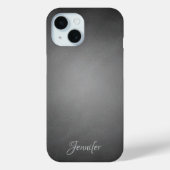 Coques Case-Mate iPhone Élégante Vignette de tableau noir avec nom (Verso)