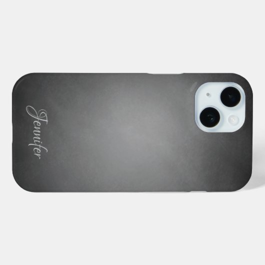 Coques Case-Mate iPhone Élégante Vignette de tableau noir avec nom (Verso (horizontal))