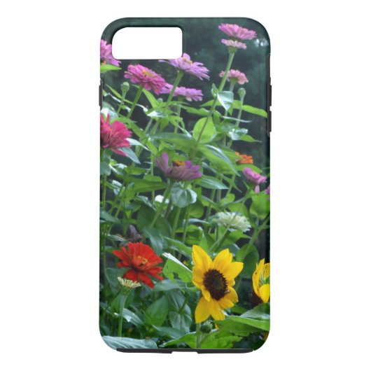 Coques Case-Mate iPhone Elégante vue jardin tournesol, marguerites, cosmos (Dos)