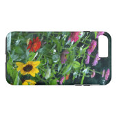 Coques Case-Mate iPhone Elégante vue jardin tournesol, marguerites, cosmos (Dos (Horizontal))
