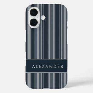 Coques iPhone 16 Élégantes bandes verticales rétro