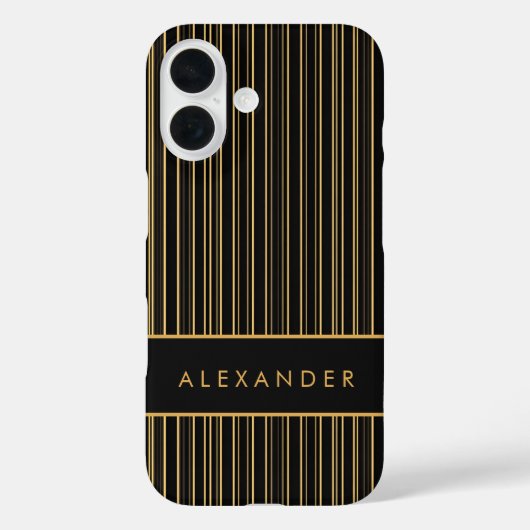 Coques Case-Mate iPhone Élégantes bandes verticales rétro (Verso)