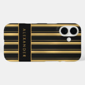 Coques Case-Mate iPhone Élégantes bandes verticales rétro (Verso (horizontal))