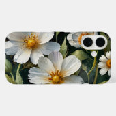 Coques Case-Mate iPhone Élégantes Fleurs Blanches Adorables Aquarelle Chic (Verso (horizontal))