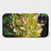 Coques Case-Mate iPhone Élégantes fleurs d'Hydrangée vert jaune rose (Dos (Horizontal))
