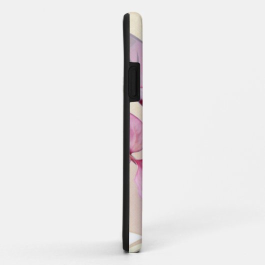 Coques Case-Mate iPhone Élégantes fleurs roses (Dos/Droite)