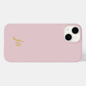 Coques Case-Mate iPhone Élégantes Initiales Monogramme Moderne Rose Gold (Verso (horizontal))